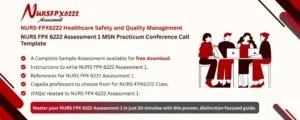 NURS FPX 6222 Assessment 1 MSN Practicum Conference Call Template